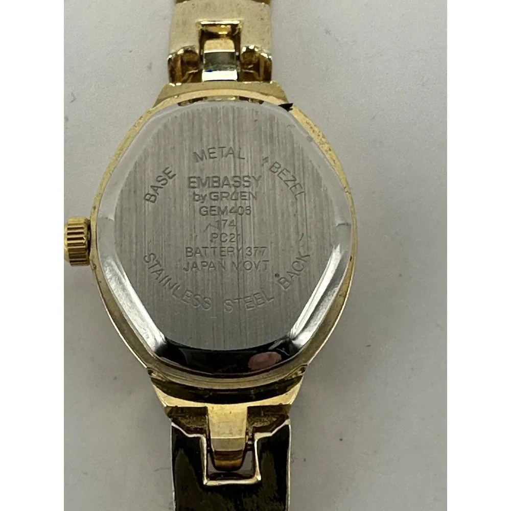 Embassy By Gruen GEM406 New Battery‎ Ladies MOP Watch 18MM 7